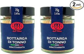 Tarkuoti geltonuodegiai tunai Bottarga Su Tianu Sardu - 2 pakuotės po 70 g - Rankų darbo Sardinijoje, Italijoje - Viduržemio jūros ikrai - Sardinijos amatininkų produkcija, sertifikuota košeriniu būdu