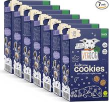 VEGDOG Bedtime Cookies hipoalerginiai sausainiai šunims (7 x 400 g) | Raminančios formulės skanėstai be glitimo | Sausainiai alergiškiems šunims su ramunėlėmis ir bulvėmis