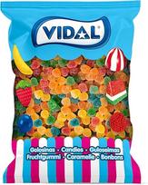 Vidal saldainiai, cukriniai migdolai, guminė karamelė, įvairių spalvų ir cukraus apvalkalas, vaisių mišinys, 1 kg maišelis