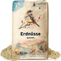 Vogelfood 25 kg žemės riešutų branduolių Balti smulkinti žemės riešutai Laukinių paukščių lesalas Žiemos lesalas Paukščių lesalas