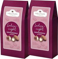 wellnuss "Ladiesnight" - migdolai su kakava 2 x 175 g - Dovanos moterims - Riešutų mišinys mergaičių vakarui - Dovanų idėja