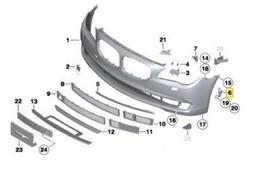 BMW 7 F01 F01 F02 F04 Priekinio dešiniojo bamperio šoninės kameros laikiklis originalus 51117203826