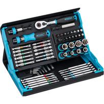 Hazet SmartCase komplektas su žiediniais ir antgaliais 2200SC-32, 59 dalių (black/blue, 1/4", su perjungimo rankena) | 2200SC-32 | 4000896244546