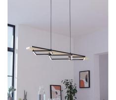 Eglo 901927 - LED pakabinamas šviestuvas ant laido BOYAL 2xLED/13W/230V+LED/16W juoda/smėlinė