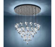 Eglo 390493 - LED liustra COMAREIRA, pakabinama ant laido, 43 x LED, 2,1W, 230V, 2200/3000/4000K, chromuota