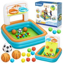 Bestway Sausas baseinas su kamuoliukais 3 viename Krepšinis + futbolas 120x107cm