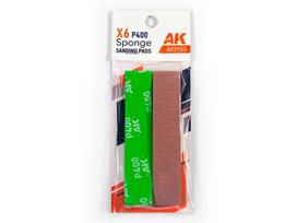 AK Interactive - Sponge p400 grit 6 units (Šlifavimo kempinėlė P400, 6 vnt.), AK9550