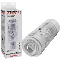 PDX Roto-Bator - vibruojantis burnos masturbatorius - baltas