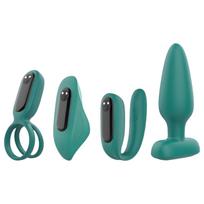 Sex HD - akumuliatorinis, nuotolinis 4 dalių vibratorius (žalias)
