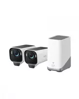 Vaizdo stebėjimo kameros Anker Eufy Cam S3 Pro 2-Cam Kit Black/White
