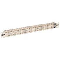 Tripp N254-048-SH-6A 48 Anschlüsse 1 HE Rackmontage geschirmtes Cat6a STP Durchführungs-Patchfeld - RJ45 Ethernet - TAA - 10 Gigabit Ethernet - RJ-45 - Cat6a - Silber - Weiß - Rackeinbau - 1U
