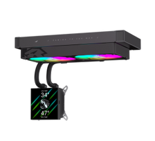 Gamemax CPU Liquid Cooler | GLACIER 240 LCD BK | Black