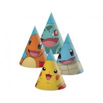 Gimtadienio kepurėlės „Pokemon“ – šventinės kepurės vaikų gimtadieniui (6 vnt.)