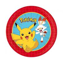 Popierinės lėkštutės „Pokemon“ – vaikų gimtadienio lėkštutės (8 vnt., 23 cm)