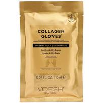 Kaukė rankoms Voesh Collagen Gloves Imperial Gold VHM212GLD, su kolagenu, 1 pora pirštinių