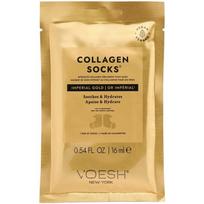 Kaukė pėdoms Voesh Collagen Socks Imperial Gold VFM212GLD, su kolagenu, 1 pora kojinių