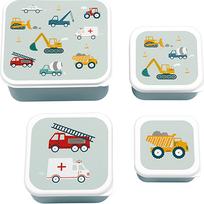 A Little Lovely Company - Lunch & Snack Box Set - Vehicles