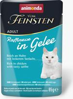 Animonda Vom Feinsten Adult Raffinesse in Jelly rich in Chicken with Black Pollock - wet food for cats - 85g