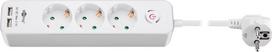 Goobay 41264 3-Way Power Strip with Switch and USB | Sockets quantity 3