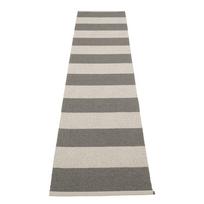 Antracito spalvos/kreminės spalvos lauko kilimas 70x300 cm Bob Charcoal Linen – Pappelina
