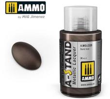 AMMO by MIG Jimenez AMMO MIG A-Stand Burnt Iron metaliniai dažai aerografui 30 ml 2320