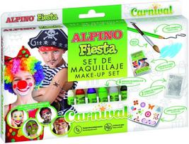 Dažai veidui ALPINO 6 spalvų kreidelės, su priedai, Carnival