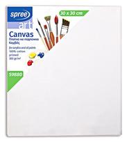Drobė ant kartono 30x30см, medvilnė, 300g, 59880 Spree