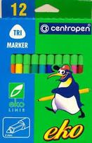 Flomasteriai CENTROPEN EKO, 12 spalvų