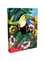 Sąsiuvinis OPTIMUM Jungle style, A4, 96 l., langeliais, kietu viršeliu