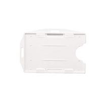 Vardinės kortelės dėklas 85x55mm SPREE kieto plastiko, baltos sp., dvipusis