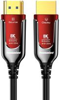 Kabel PremiumCord PREMIUMCORD Ultra High Speed HDMI 2.1 kabel optyczny światłowodowy 8K@60Hz, złocone 10m | kphdm21r10 | 8592220027315