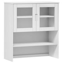 Komoda vidaXL, Pušies medienos masyvas, 90x35x100cm, balta