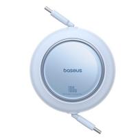 Kabelis USB C - USB C kištukai 100W 2m suvyniojamas Galaxy Blue Free2Pull BASEUS