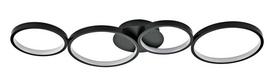 G.LUX lubinis LED šviestuvas GH-4-RINGS BLACK