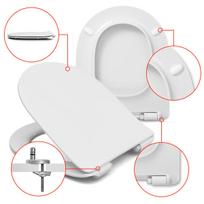 Lėtai nuplaunama klozeto sėdynė SCARABEO MOON Antibacterial SLIM