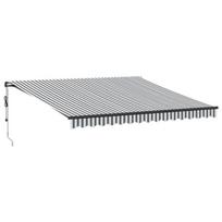 vidaXL Automatinė ištraukiama markizė, antracito ir balta, 400x350cm