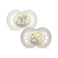 Čiulptukas Mam Original Night Silicone Neutral, 6-16 mėn, 2 vnt.