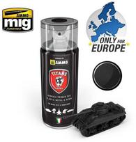AMMO by MIG Jimenez Titans Hobby Juodas Matinis Gruntas 400 ml – Purškiamas Akrilinis