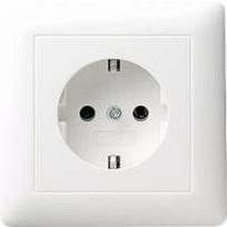 GIRA - Standard 55 - Schuko-Steckdose mit Vollplatte *reinweiss seidenmatt* (0440 27)