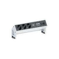 Bachmann DESK 2 - Steckdosenleiste - Eingabe, Eingang GST18i3 - Ausgangsanschlüsse: 3 - Deutschland - RAL 9010 (902.302)