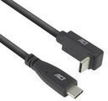 ACT USB 3.0 10Gbps 60W USB Type-C? (straight) to USB Type-C? (up/down angled) Cable, 0.5 meters (AC7470)