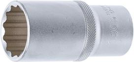 Lizdas, 12 taškų, gilus | 12,5 mm (1/2 colio) pavara | 28 mm BGS Technic-10689, Unique