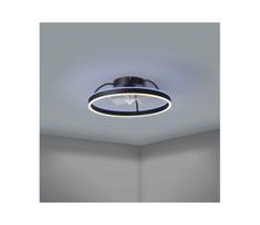 Eglo 35193 - LED RGBW, reguliuojamas lubų ventiliatorius MALINSKA LED/36W/230V, juodas + nuotolinis pultelis