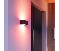 Eglo 901956 - LED RGBW dimeriuojamas lauko sieninis šviestuvas SANIA-Z LED/10W/230V IP55 juodas