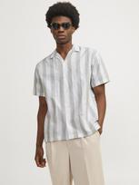 JACK&JONES Vyriški marškiniai trumpomis rankovėmis su linu, SUMMER