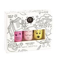 Nagų lakų rinkinys Nailmatic Kids Magic Forest 3x8ml vandens pagrindo, nulupamas