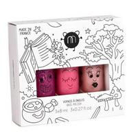 Nagų lako rinkinys Nailmatic Magic Forest, 3 dalių, vandens pagrindo blizgios spalvos