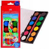 Faber-castell Akvareliniai Dažai 12 Spalvų, 24mm, Maža Kasetė