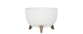 Vazonas su kojelėmis 4Living Roma Line, 40 cm, baltas