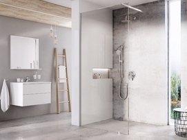 Dušo kabina Ravak Walk-In Wall, 100x80-120 cm, GW9WA0C0SZ1, chromo